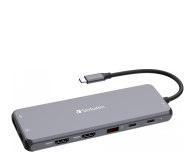 VERBATIM USB-C - 3xUSB 3.2, 2xUSB-C PD, 2xHDMI, DP, RJ45, Audio 32153 - 1236401 - zdjęcie 3